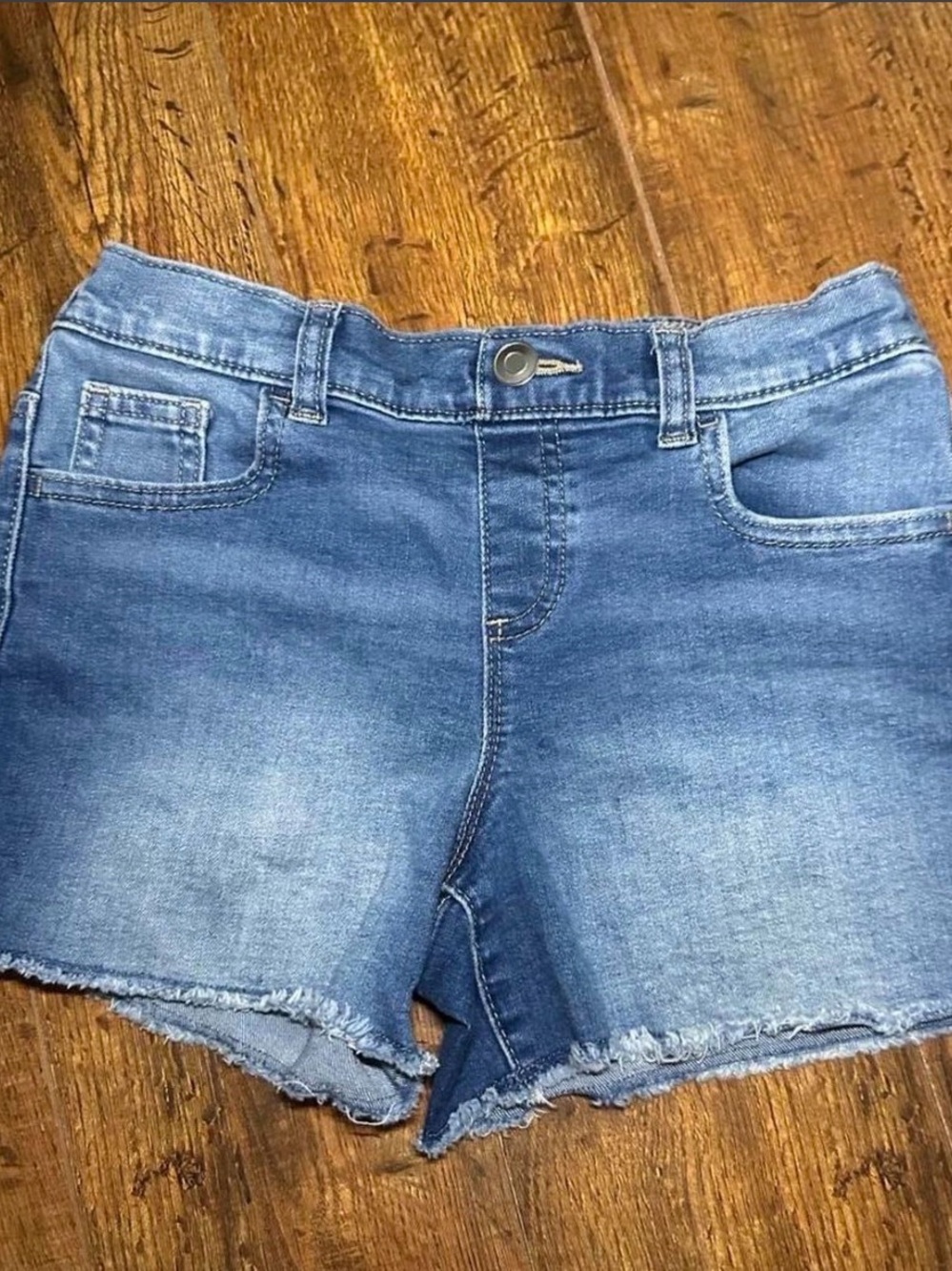 wonder nation Blue Denim Frayed Hem Shorts